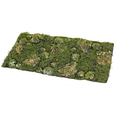 Moss/Rocks on Lichen Mat - Greenery & Floral - Moss and Rocks artificial mat